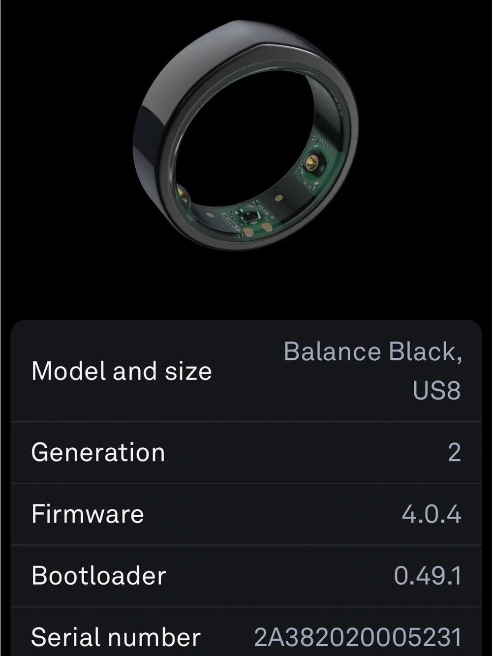 Oura Black Round Magnetic Ring Charger with White LED